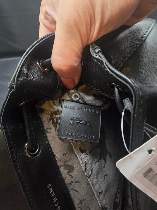 Longchamp Leather Flap Cavalcade Backpack Black main image 4